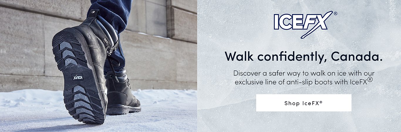 Walk confidently Canada. Discover a safer way to walk on ice with our exclusive line of anti-slip boots with IceFX. Shop IceFX.