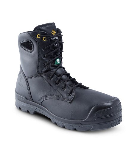 Men's 8 Inch Paladin Water Repellent Internal Metguard Work Boots - Black