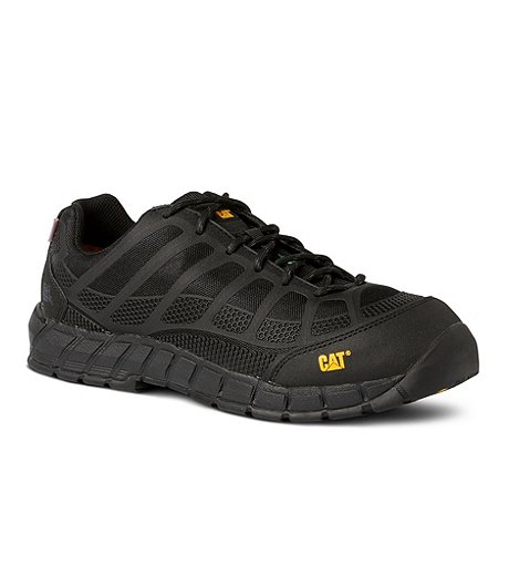 Men's CSA Composite Toe Streamline Metal Free Athletic Safety Shoes - Black