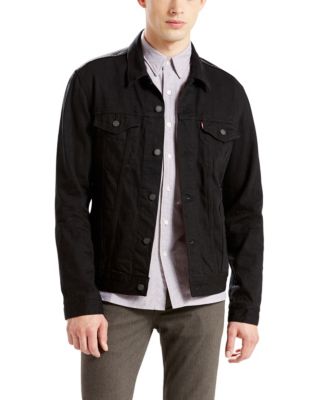 levis mens black jean jacket