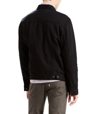 levis men black solid tailored jacket