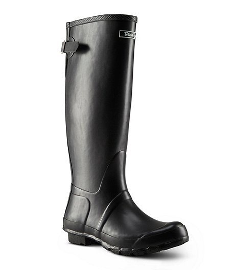 Women's Mist Tall Waterproof Rubber Rain Boots - Black