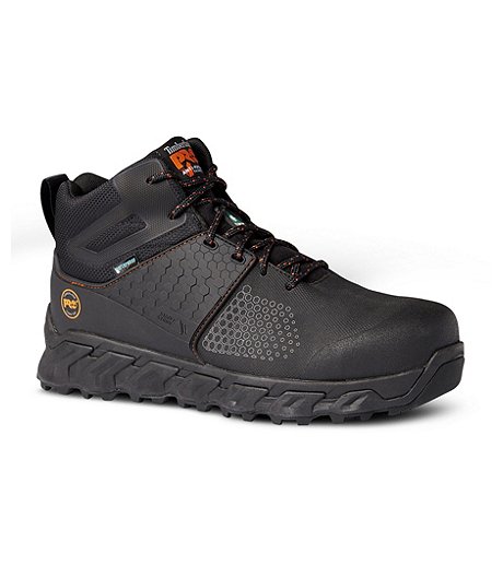 Men's Composite Toe Composite Plate Pro Ridgework Ever-Guard Waterproof Safety Work Boots - Black