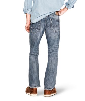 mens silver jeans zac