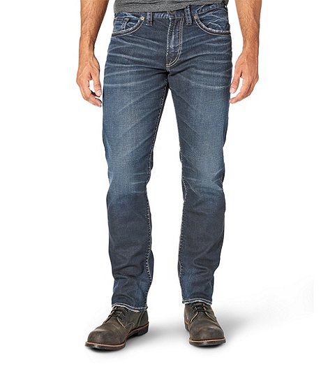 Men's Eddie Relaxed Fit Tapered  Jeans - Dark Wash