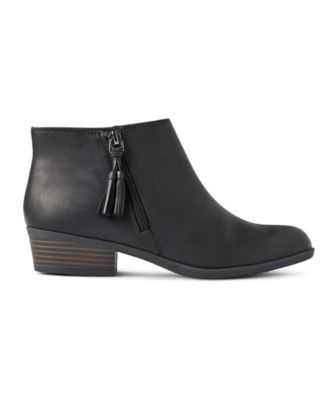 clarks black wedge boots