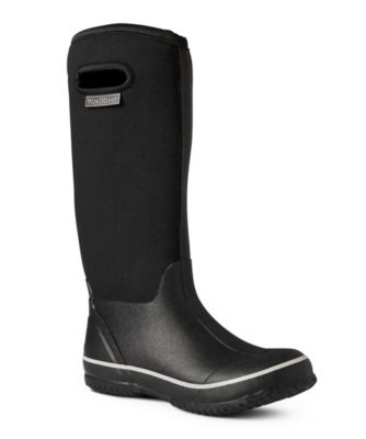 black rubber boots