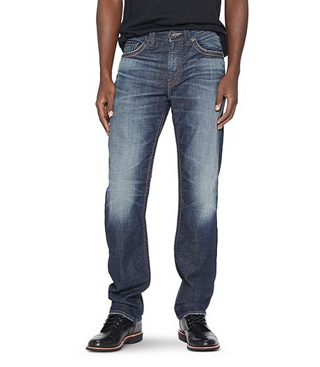 Men's Hunter Relaxed Athletic Straight Fit Taper Leg Jeans - Dark Wash