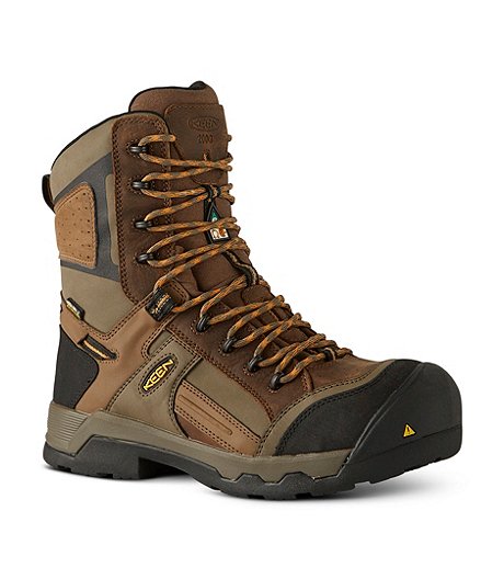Men's Utility Davenport 8 Inch Composite Toe Composite Plate Work Boots - Dark Brown