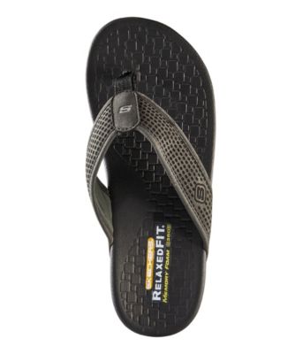 skechers relaxed fit memory foam womens flip flops