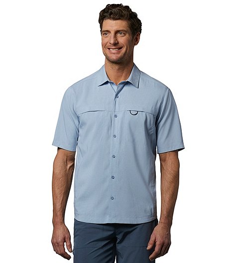 Men's Tick and Mosquito Repellent Short Sleeve Solid Shirt - Classic ...