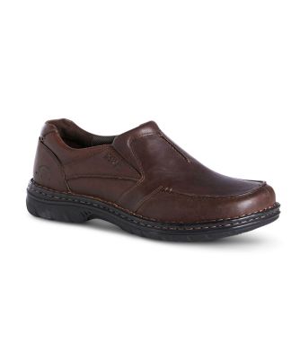 leather casual slip on shoes