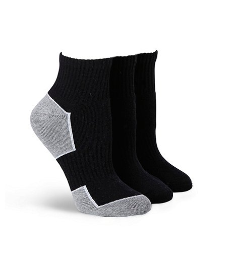 Women's 3 Pack Quad Comfort Sport Ankle Socks