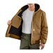 Men's Duck Quilt Flannel Hooded Active Jacket - Brown - Online Only