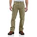 Men's Washed Twill Relaxed Fit Dungaree Work Pant - Khaki