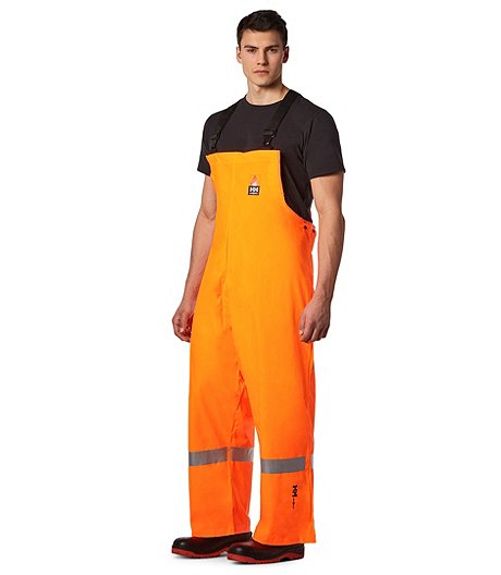 Pantalon à bavette imperméable, haute visibilité en polyuréthane pour hommes