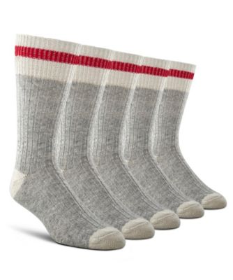Chaussettes de travail en mélange de laine pour hommes, paquet de 5 paires Gris Taille universelle