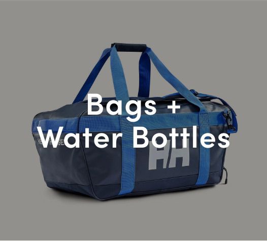 bags and water bottles