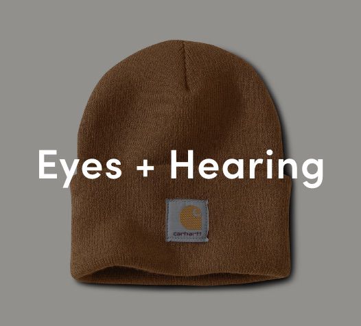 Eye and hearing protection and headwear