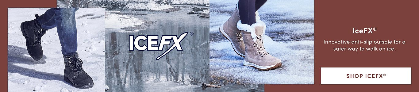 IceFX. Innovative anti-slip outsole for a safe way to walk. Shop IceFX.