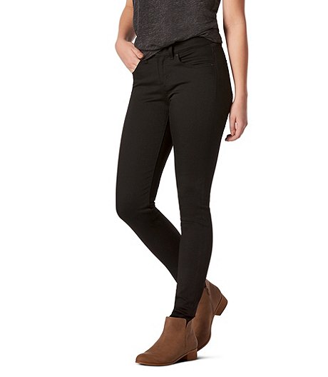 Women's Mid Rise Skinny Jeans - Black