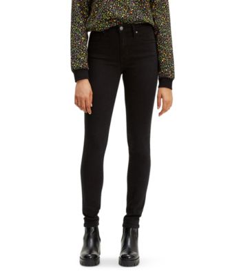 levi high rise skinny jeans black
