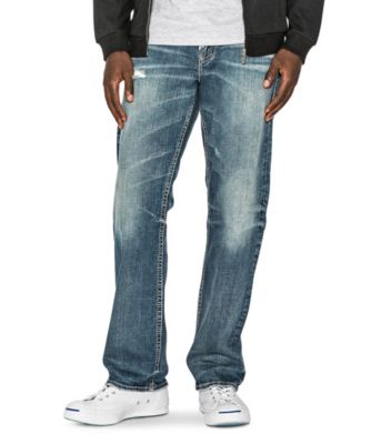 mens loose fit straight leg jeans
