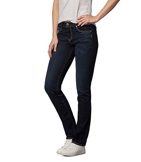 Women's Avery Curvy High Rise Straight Leg Jeans - Dark Indigo