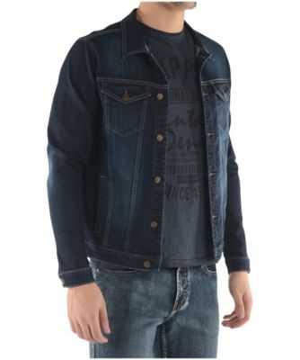 mens jean jacket dark