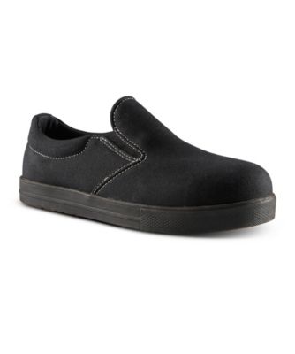 black canvas slip on shoes