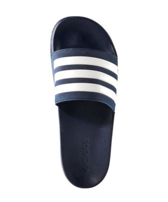 adidas navy leather slippers