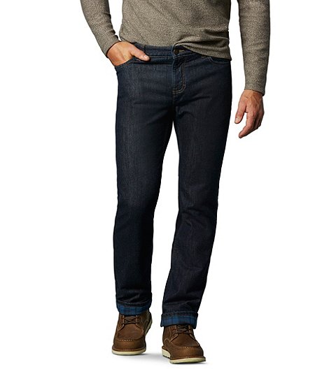 Men's T-MAX Plaid Flannel Lined Jeans