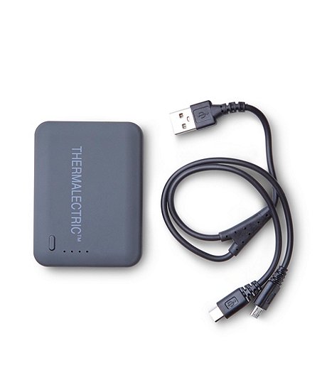 Chargeur portatif Thermalectric 3000 mAh avec mini câble de chargement USB 