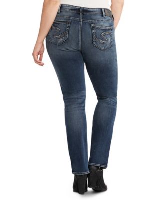 plus size silver jeans