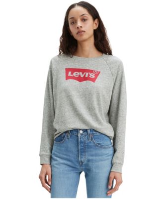 levi's grey women's sweatshirt