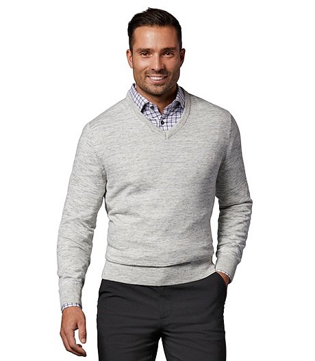Men's Soft Cotton V-Neck Sweater | Mark's