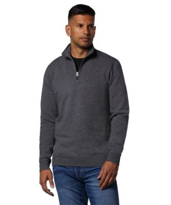 quarter zip cotton sweatshirt