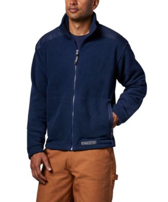 blue fleece jacket