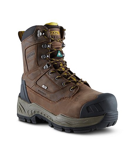 Men's Traction on Demand 8 In Composite Toe Composite Plate Waterproof Work Boots