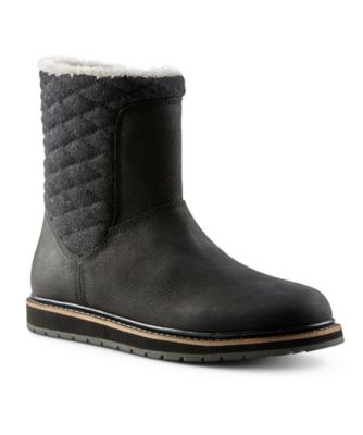 womens black leather winter boots