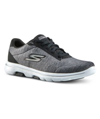 ladies black lace up skechers