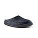 Men's Faux Suede Mule Slippers with Sherpa Lining - Black