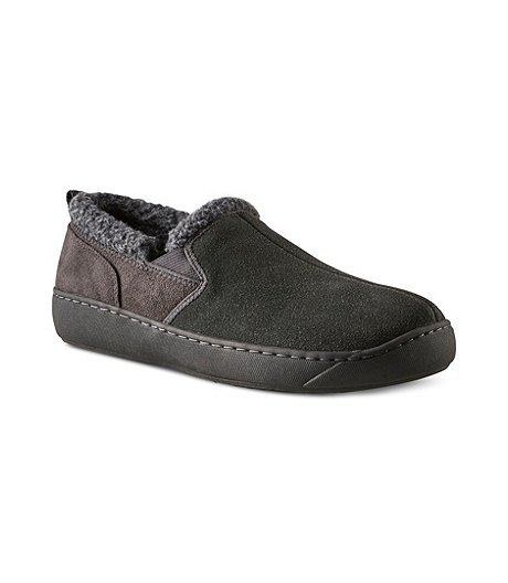 Men's Suede Slippers With Berber Lining