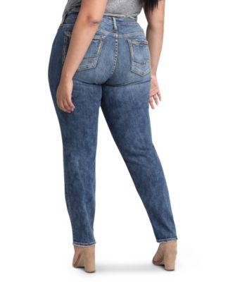 plus size silver jeans