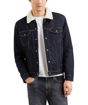 levis mens denim sherpa jacket