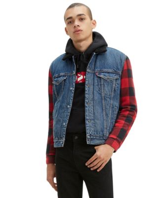 levis plaid sherpa jacket