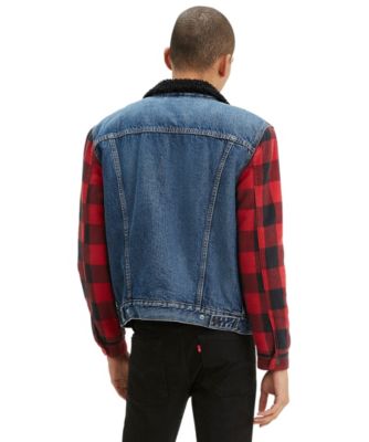 levis plaid sherpa jacket