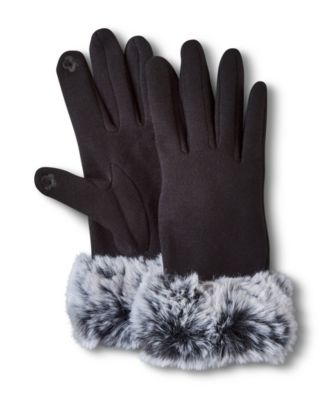 womens faux fur gloves