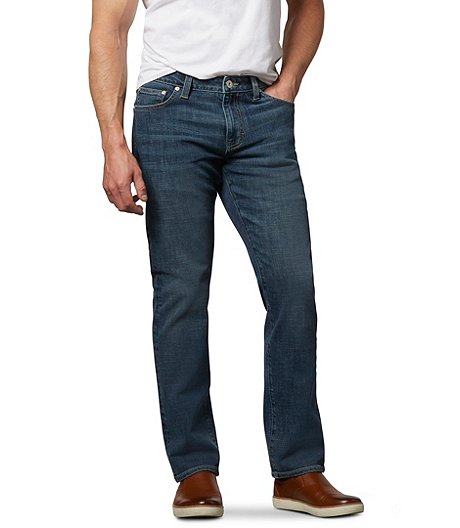 Men's FLEXTECH Straight Fit 4 Way Stretch Jeans - Medium Wash