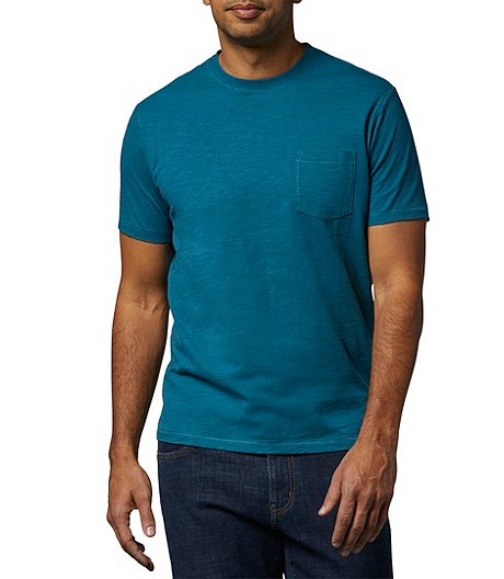Denver Hayes Men's Garment Wash Crew Neck T-Shirt